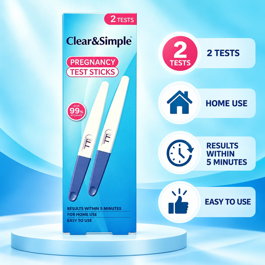 Clear And Simple Pregnancy Test Stick Midstream double