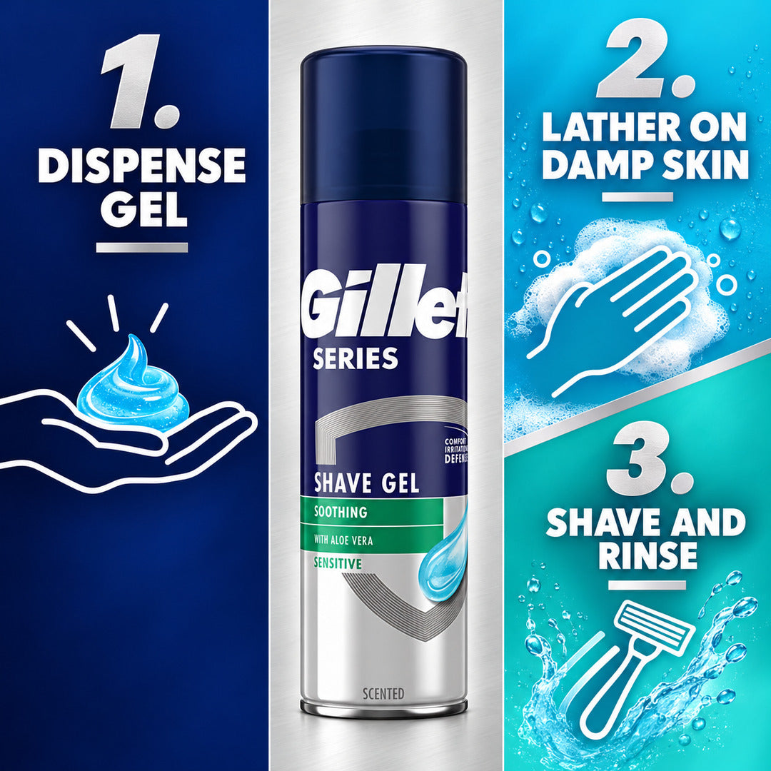 Gillette Series Sensitive Shaving Gel 200ml