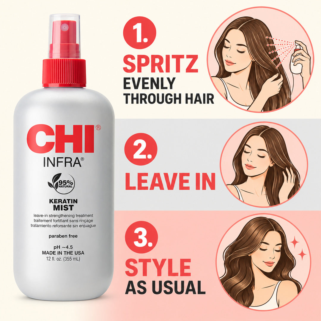 Chi Keratin Mist, Strengthening Hair Spray For Restoring