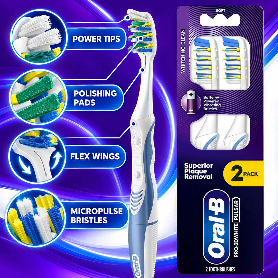 ORAL-B PRO-3DWHITE Pulsar Battery-Powered Toothbrush