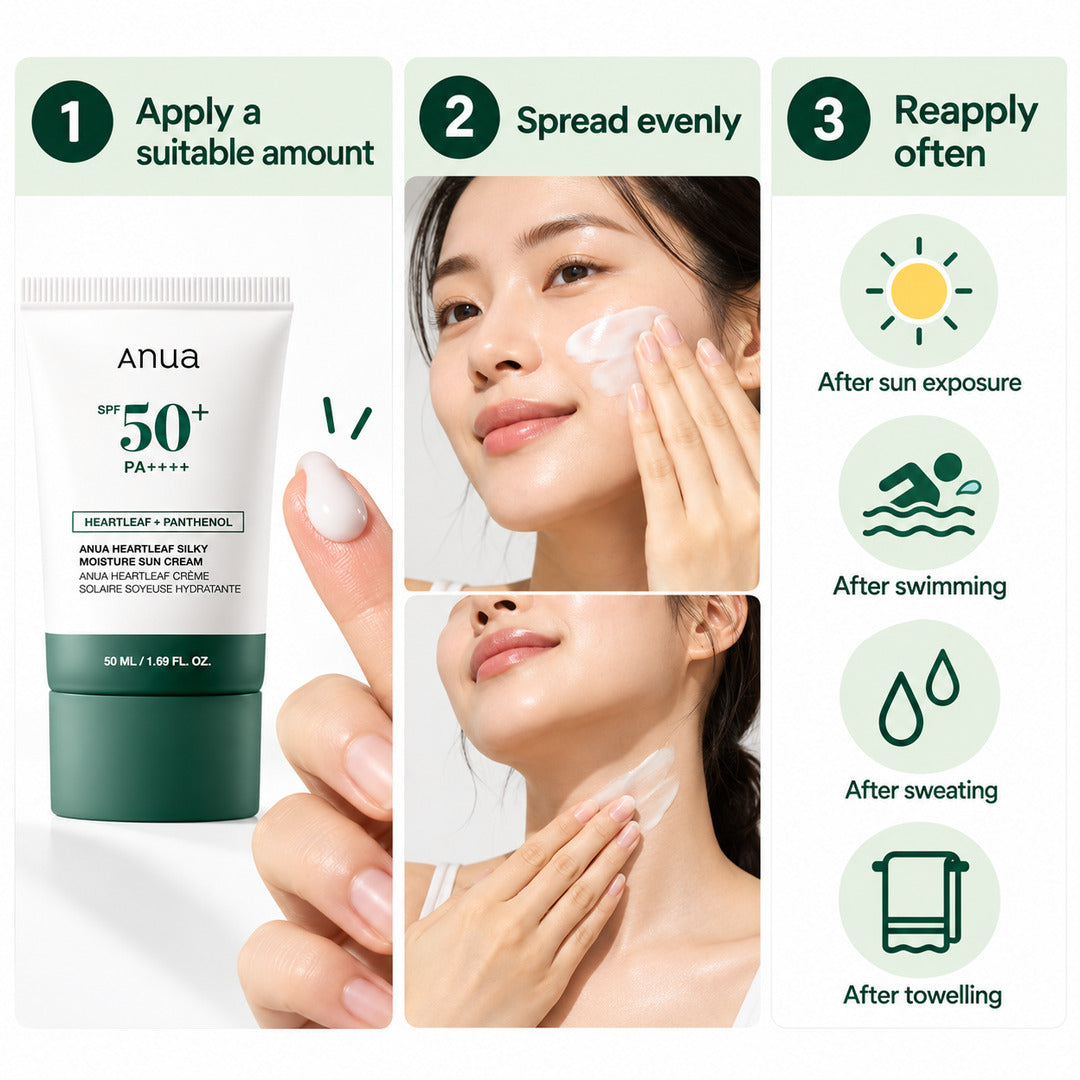 Anua Heartleaf Silky Moisture Sun Cream SPF 50+ PA++++ 50 ml
