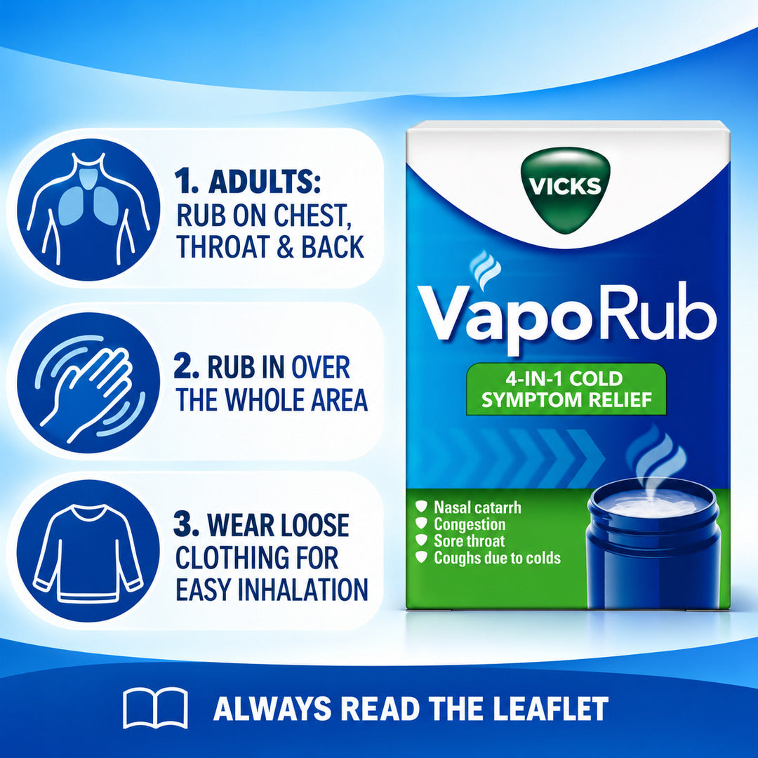 Vicks VapoRub 4In1 Cold Symptom Relief Jar 100g