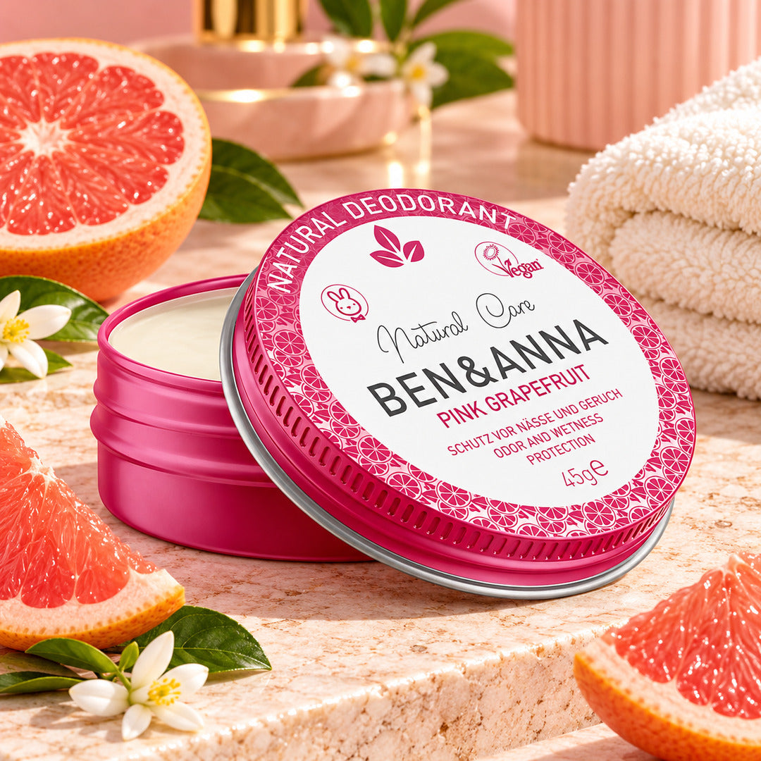 Ben & Anna Pink Grapefruit Natural Soda Deodorant Tin 45g