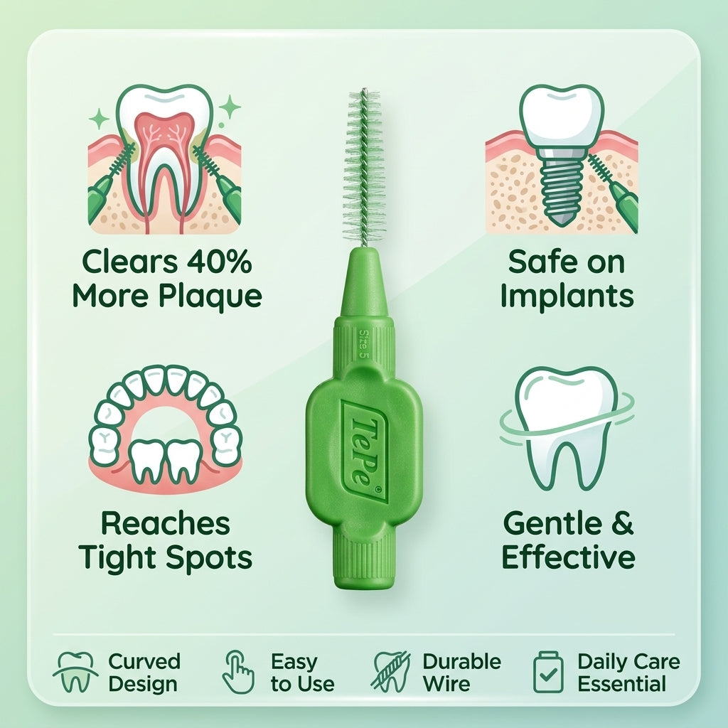 TePe Interdental Brush Original Green 5 Size ISO 0.8mm