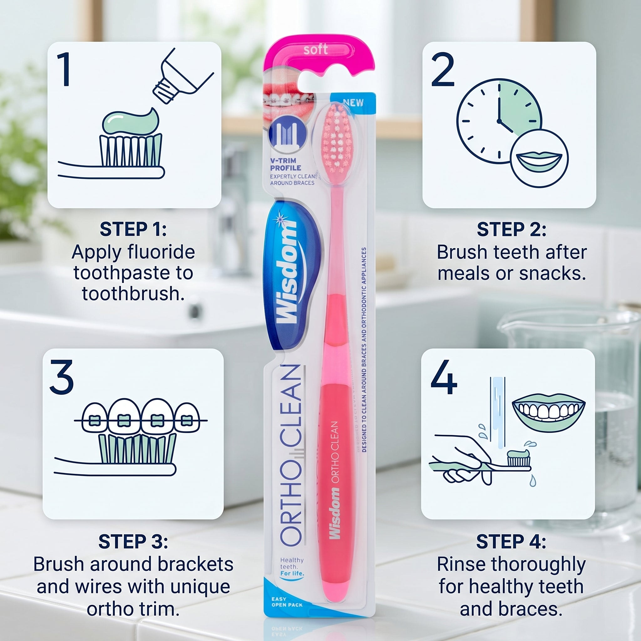 wisdom ortho braces toothbrush
