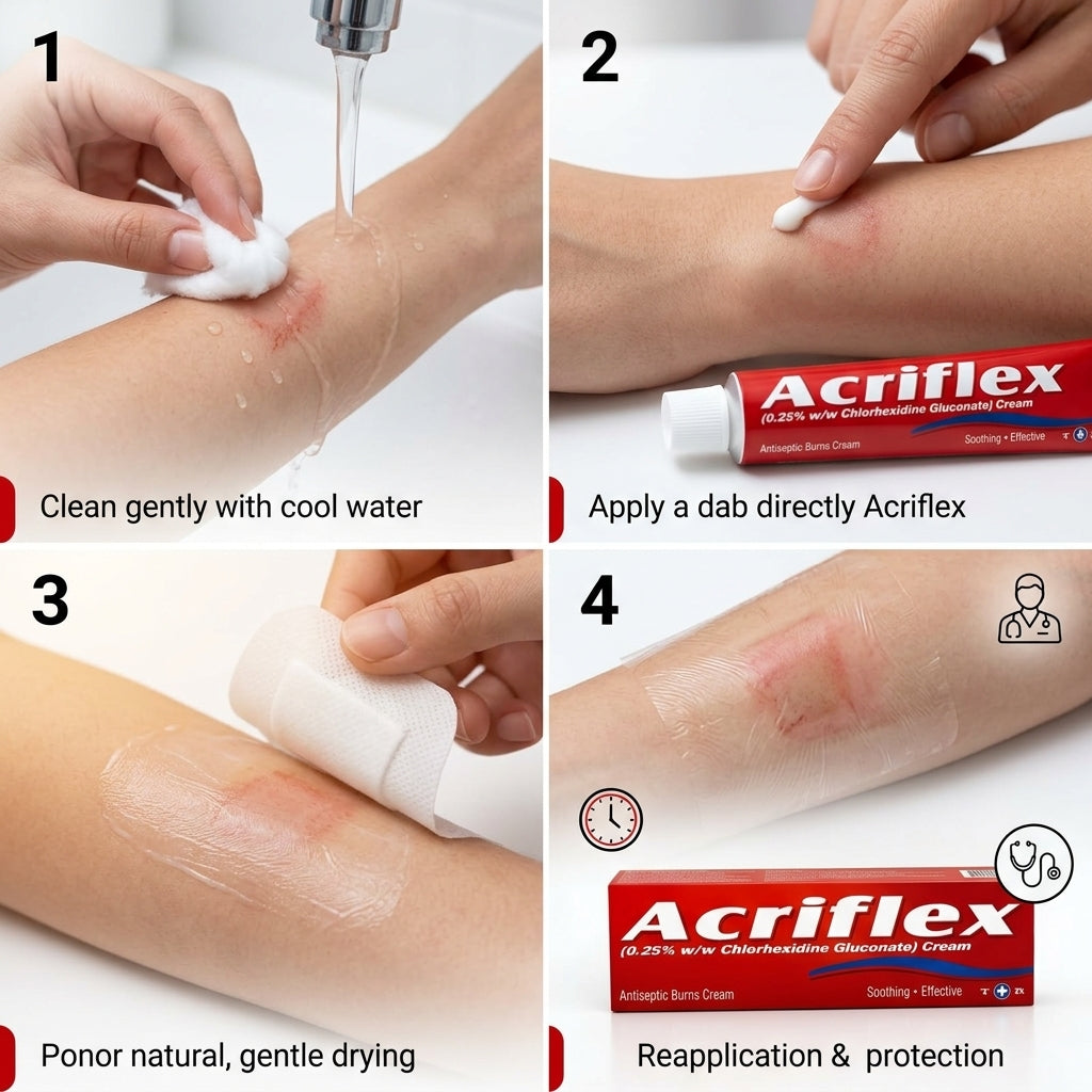 Acriflex Antiseptic Burns Cream 30g