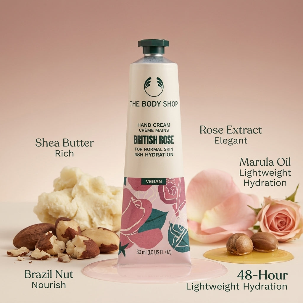 The Body Shop Hand Cream British Rose 30ml