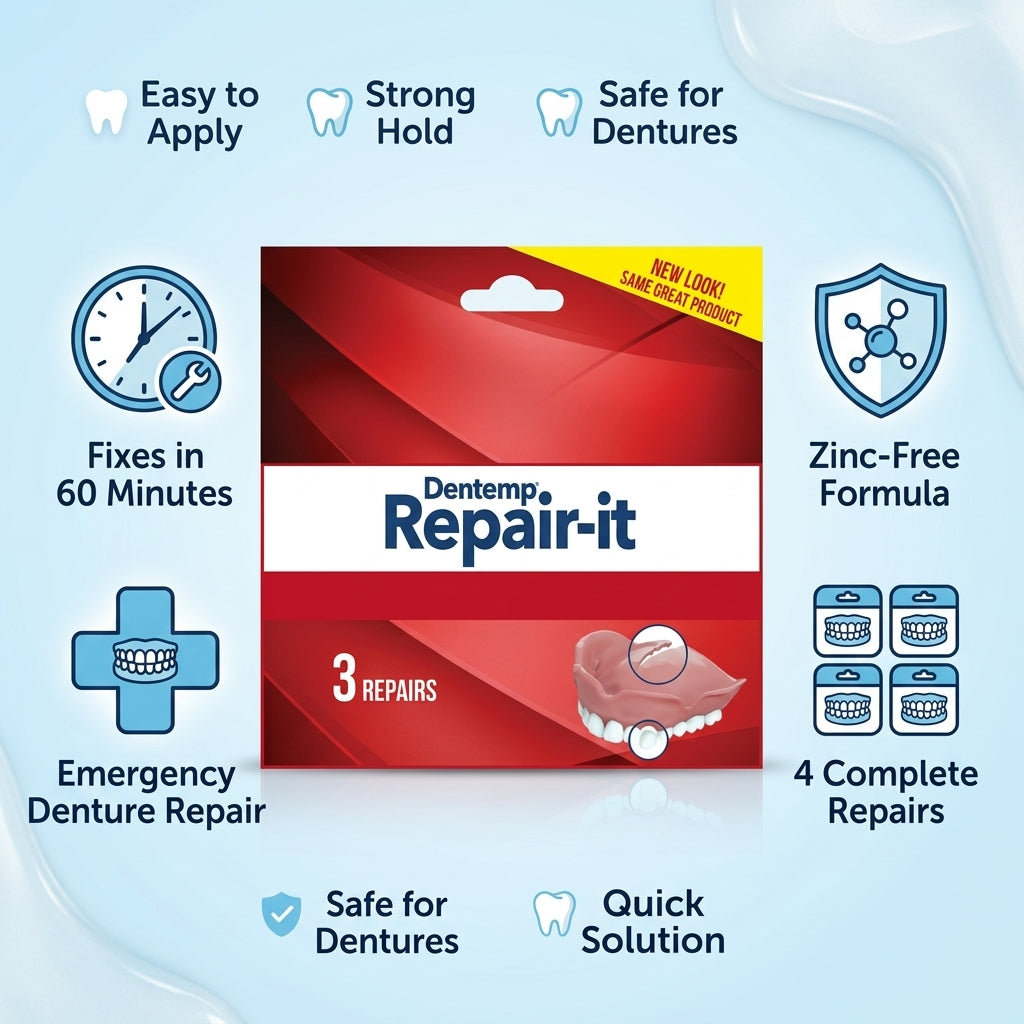 Dentemp Repair-it Denture Repair Kit 3repairs