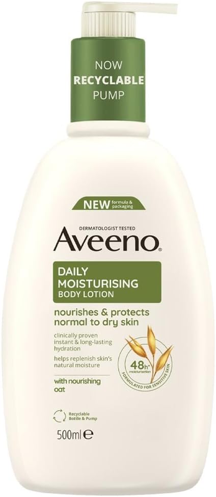 Aveeno Daily Moisturising Body Lotion, Fragrance Free, 500ml