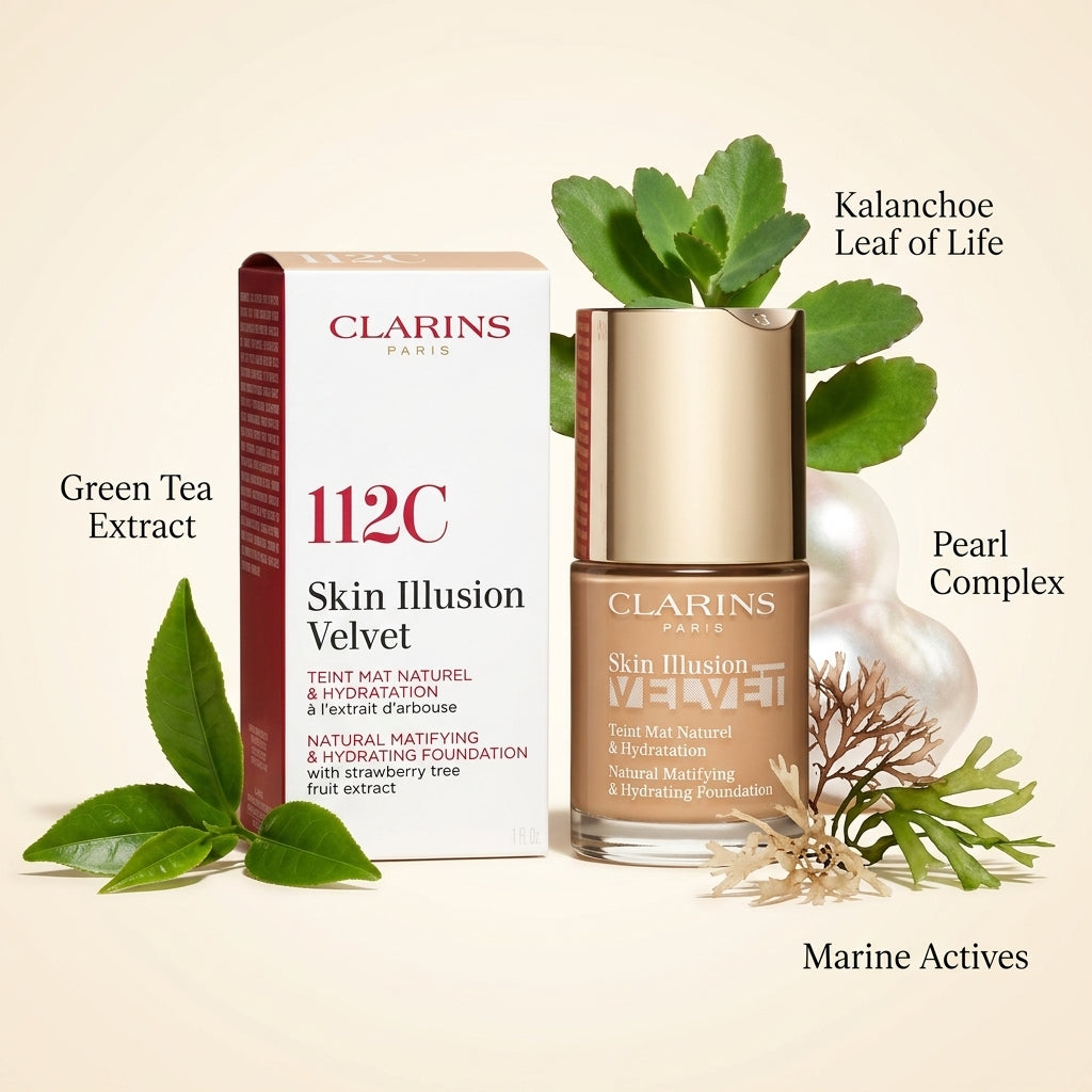 Clarins 112C Skin Illusion Velvet Foundation 30 ml