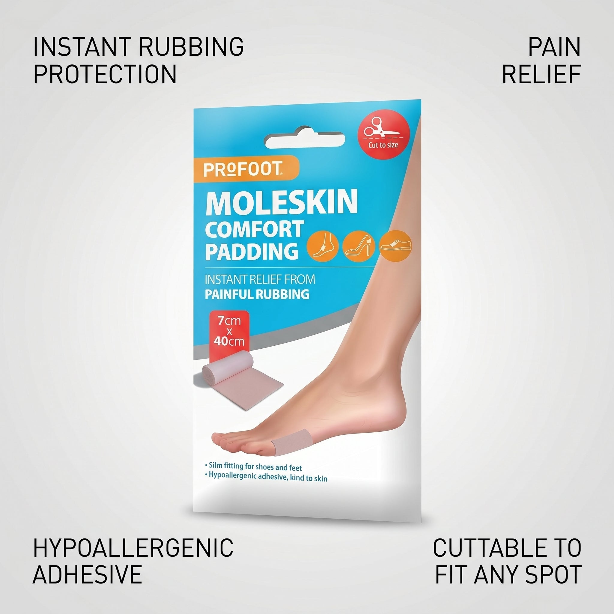 Profoot Moleskin Comfort Padding 7x40cm