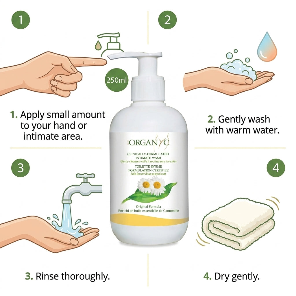 Organyc Feminine Intimate Wash With Chamomile, 250ml