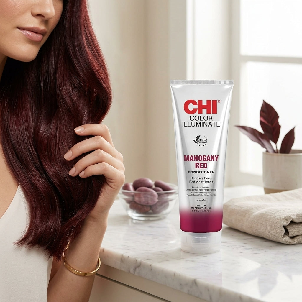 CHI COLOR ILLUMINATE CONDITIONER - MAHOGANY RED 251ML