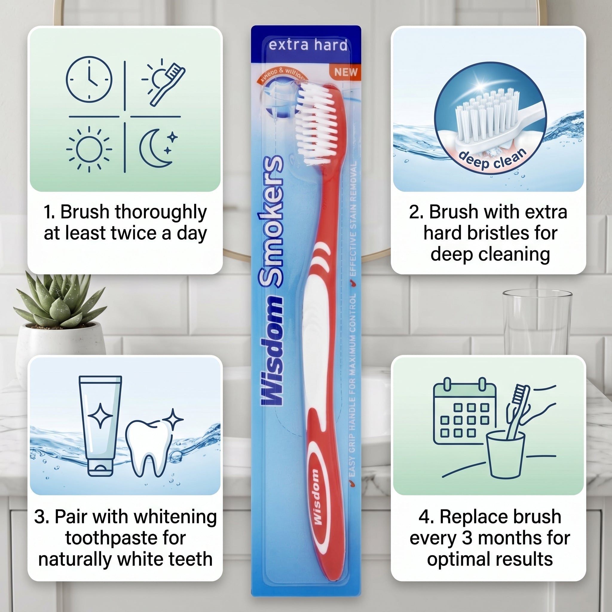 Wisdom Extra Hard Toothbrush