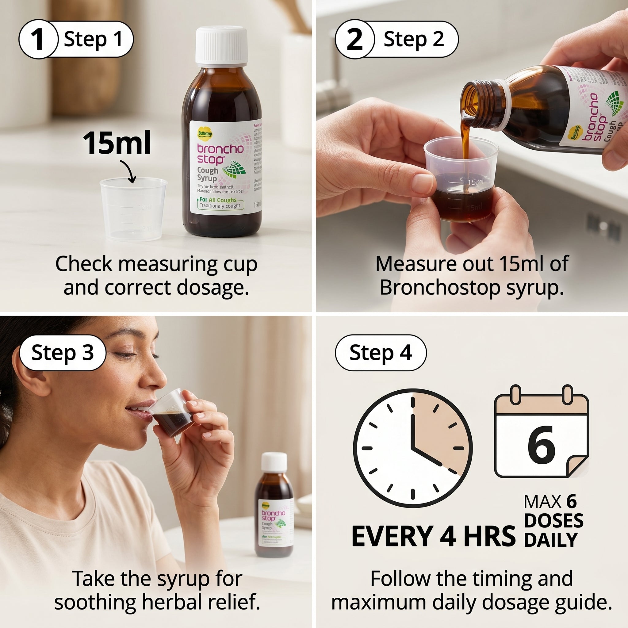Buttercup Bronchostop Cough Syrup 120ml