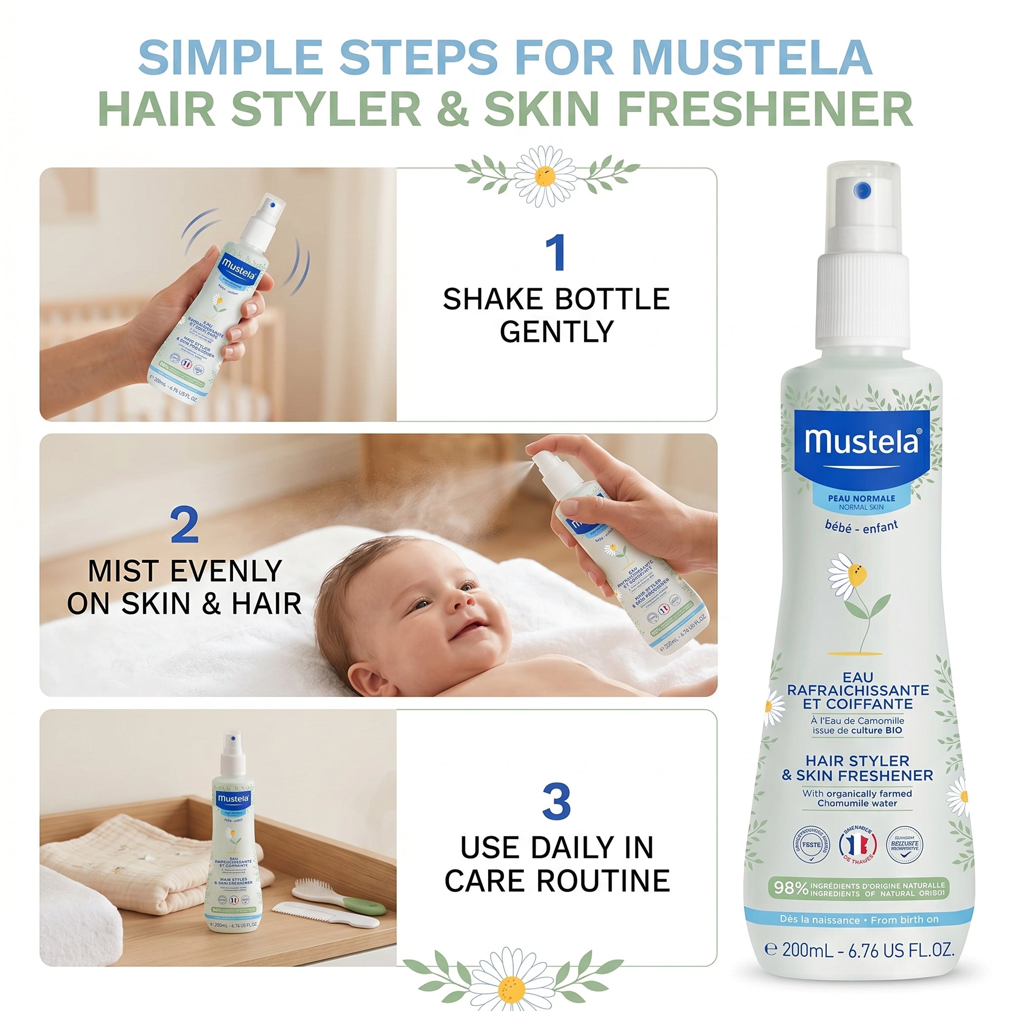Mustela Hair Styler & Skin Freshener 200ml