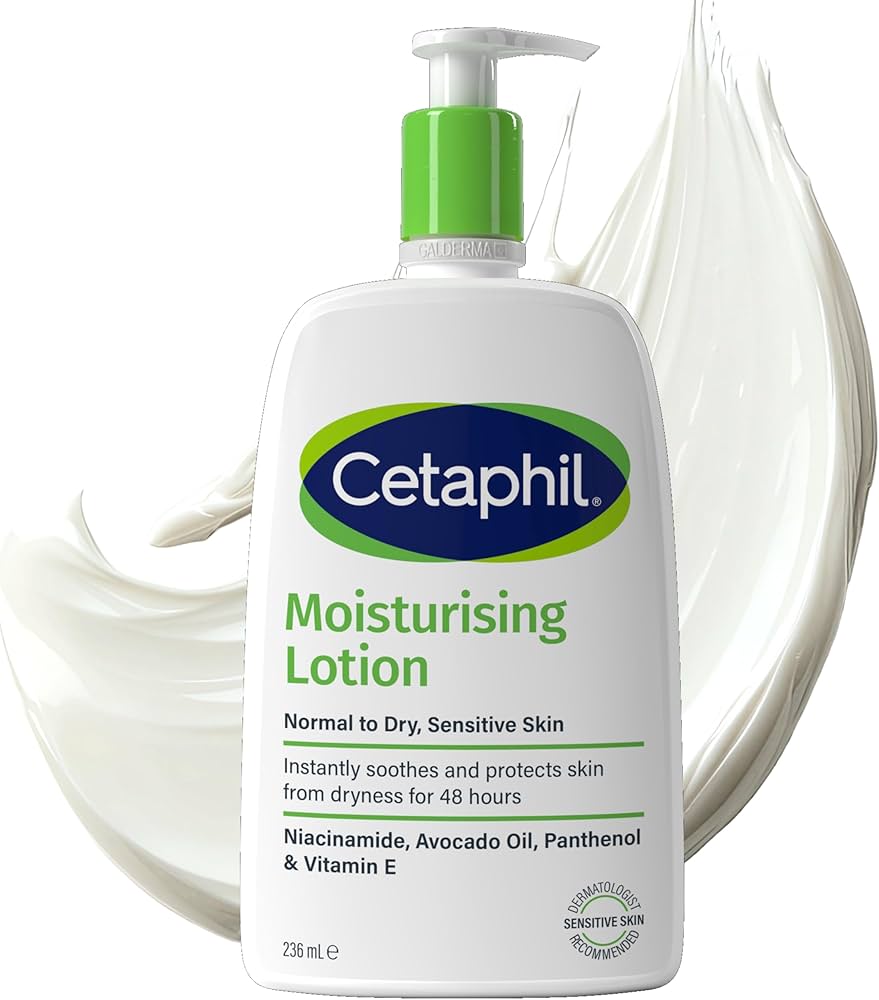 Cetaphil Moisturising Lotion, 236ml, Face & Body Moisturiser, For Normal To Dry Sensitive Skin, With Niacinamide, Packaging May Vary
