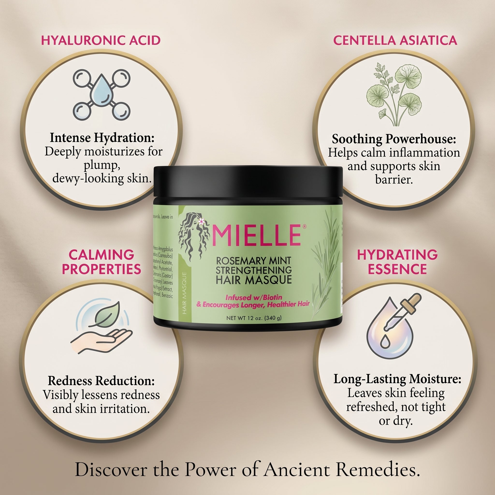 Mielle Organics Rosemary Mint Strengthening Hair Masque 340g