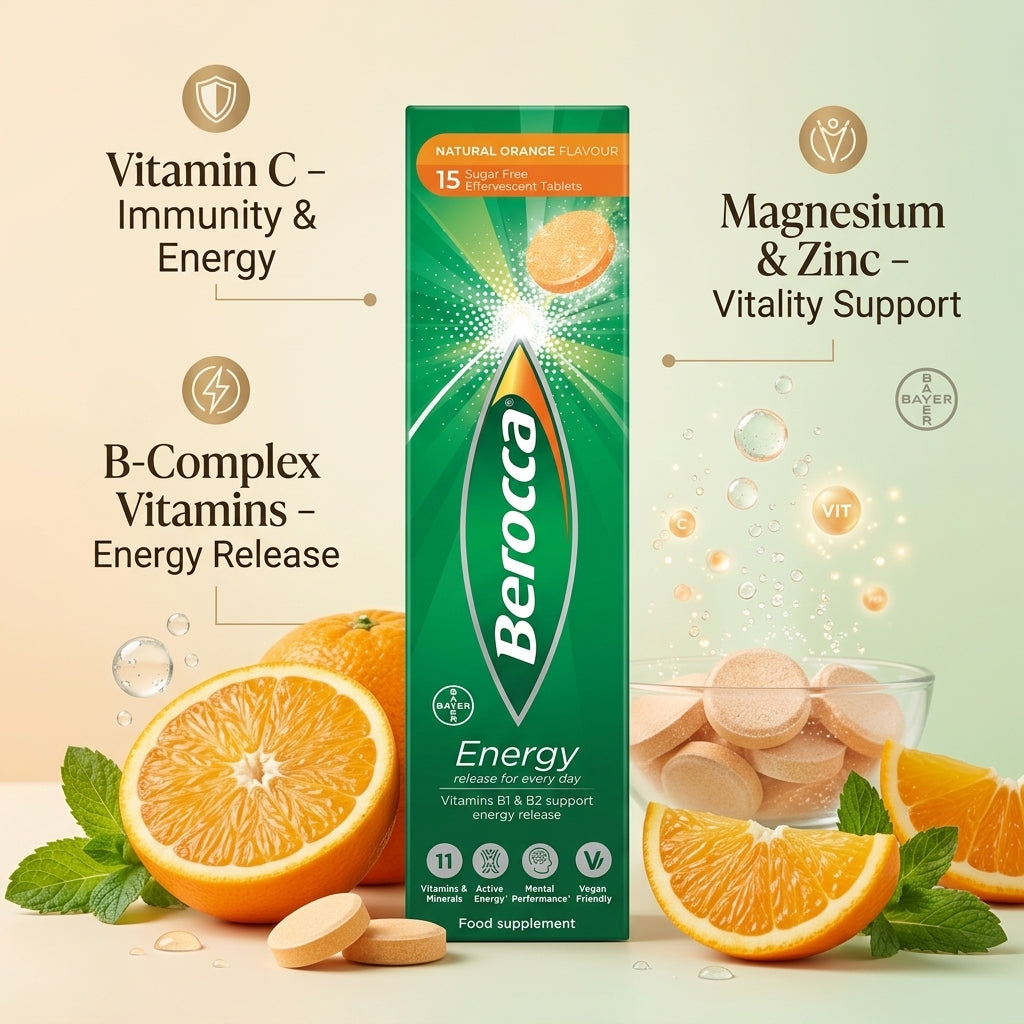 Berocca Orange Energy Vitamin Tablets 15tabs