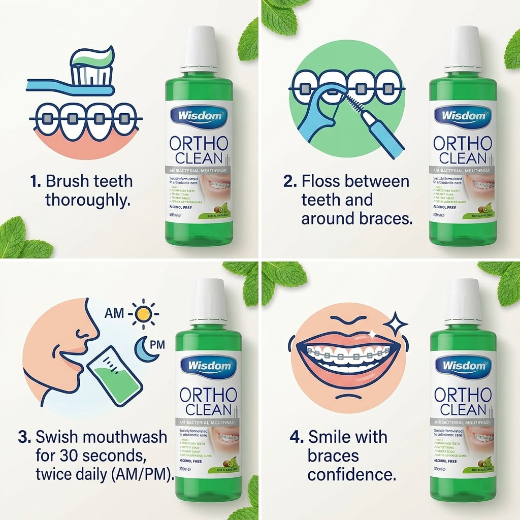Wisdom Ortho Clean Mouthwash (500ml)