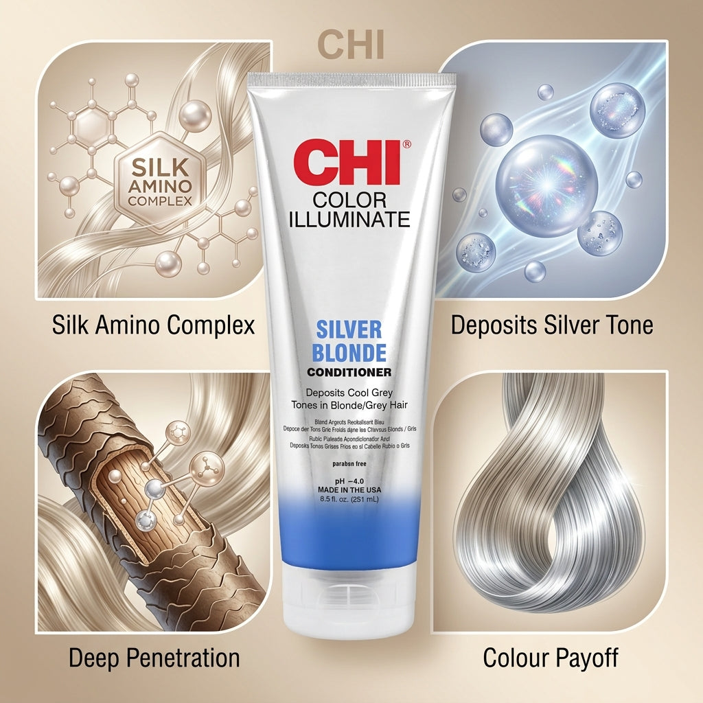 CHI COLOR ILLUMINATE CONDITIONER - SILVER BLOND 251ML