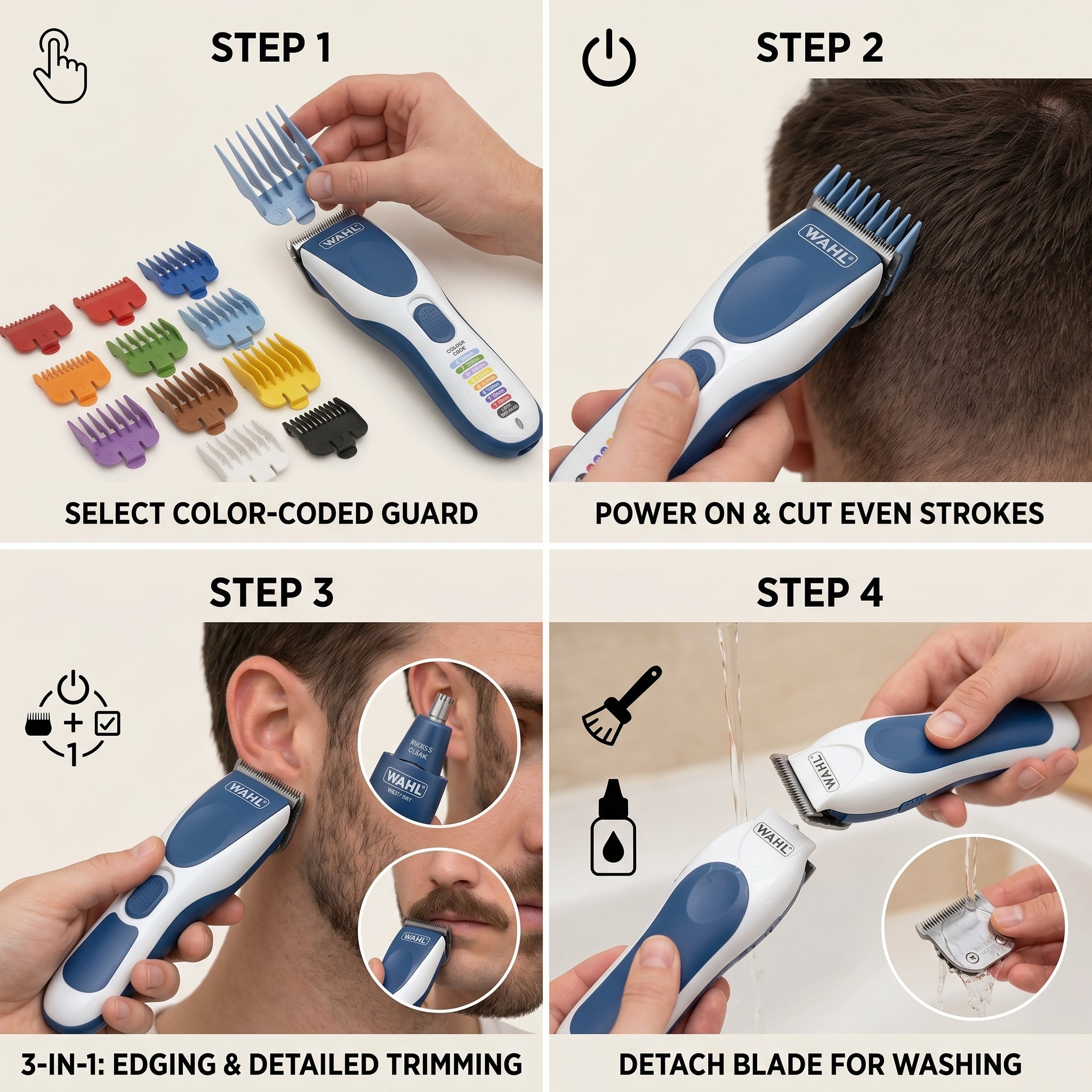 Wahl Colour Pro Cordless 3in1, Haircutting Kit