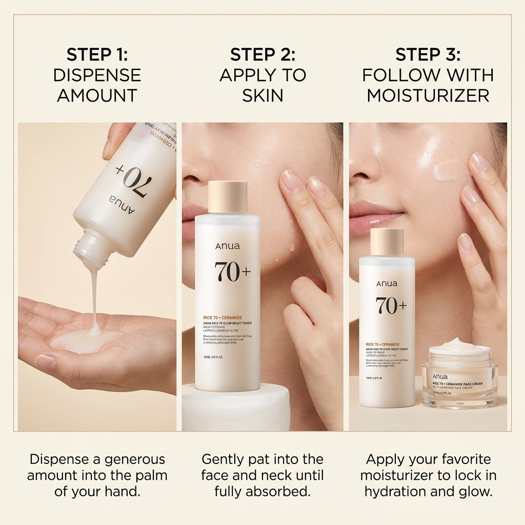 Anua 70+ Ceramide Glow Milky Toner 150ml