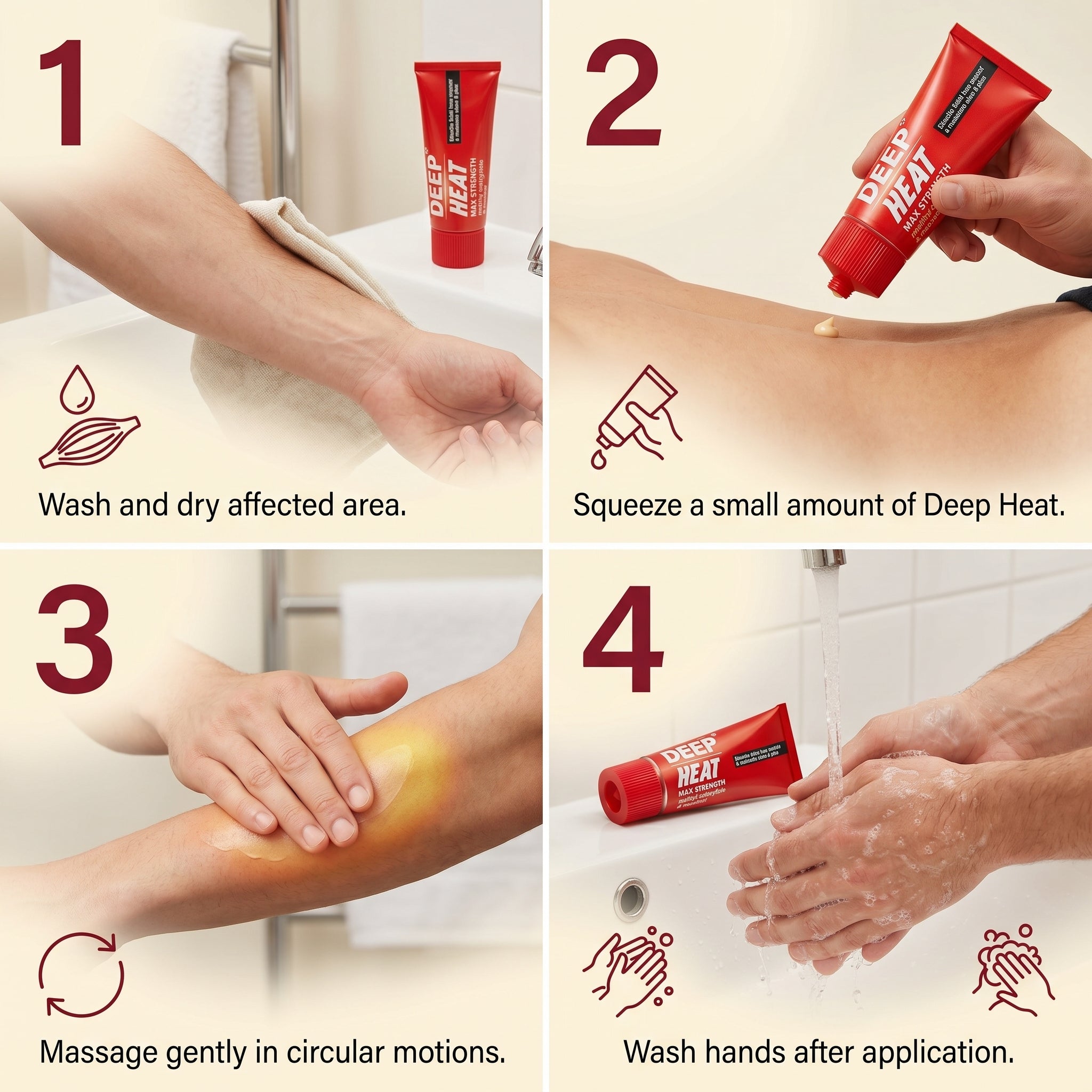 Deep Heat Max Strength Pain Relieving Cream 35g