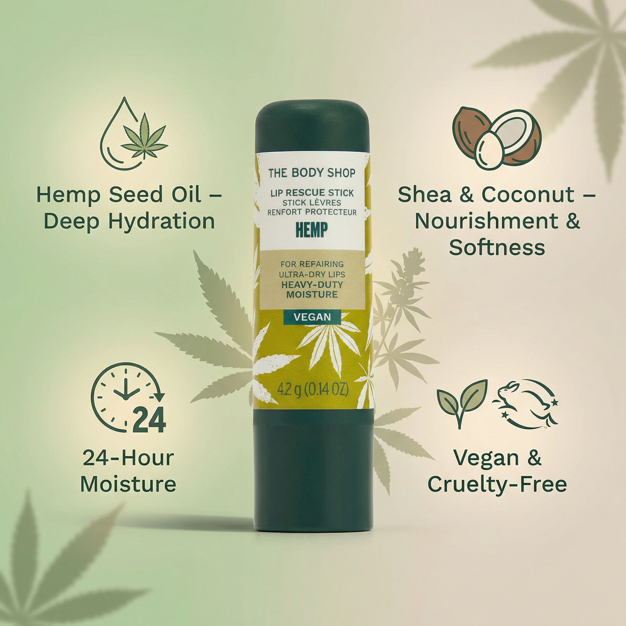 Body shop Hemp vegan Lip balm