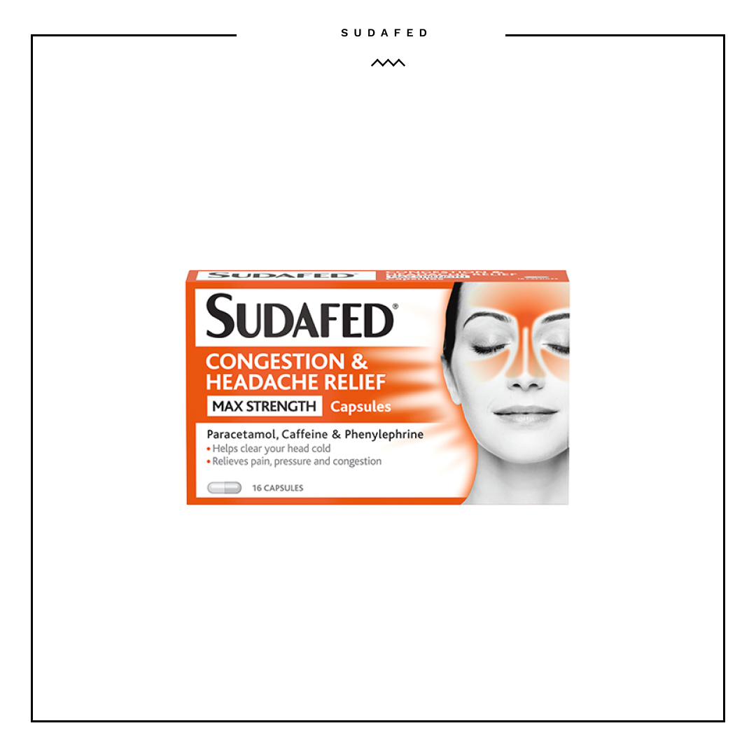 Congestion Headache Maximum Strength Capsules - Sudafed 16caps