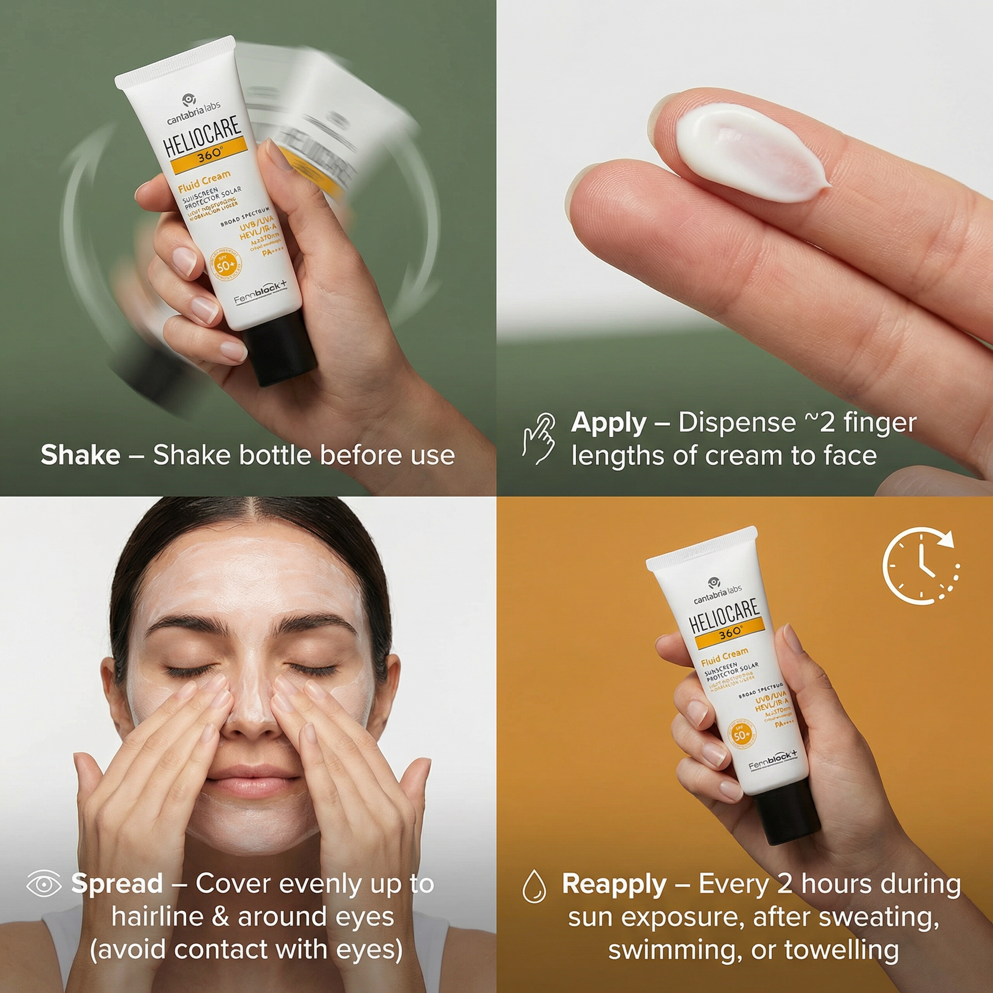 Heliocare 360 Fluid Cream Sunscreen Protector solar SPF 50+ PA++++ 50ml