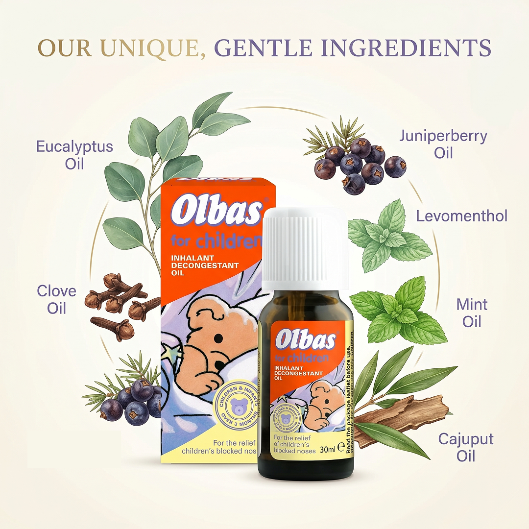 Olbas for Children Inhalant Decongestant Oil For The Relief Of Blocked Nose 30ml