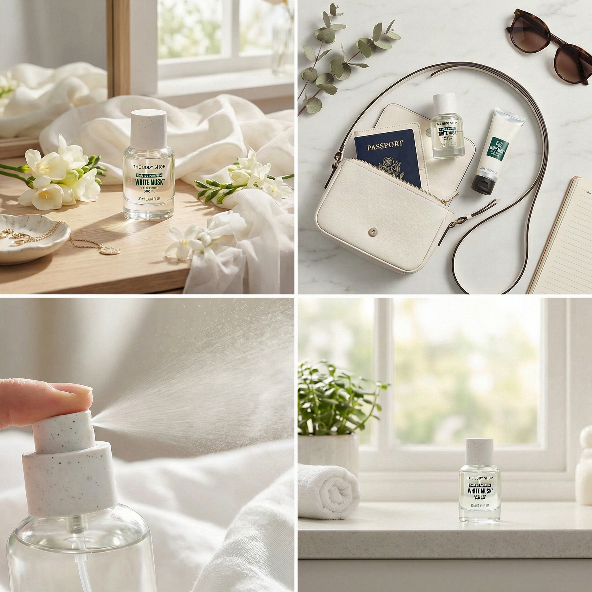 The Body Shop White Musk Eau de Parfum (1x 30ml), Fresh Floral Fragrance with Jasmine & Cruelty-Free Musk