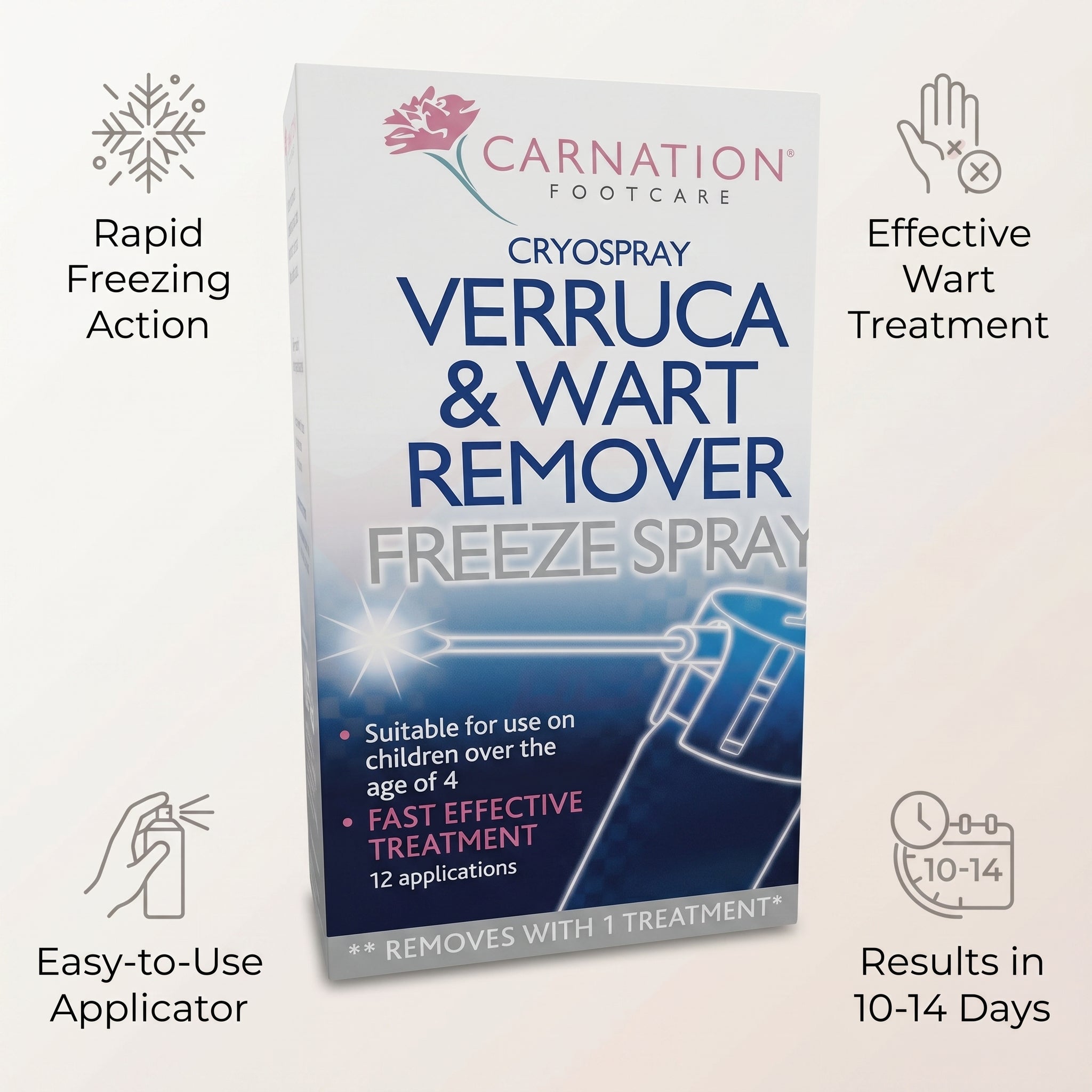 Carnation Cryospray Verruca and Wart Remover Freeze Spray 50ml