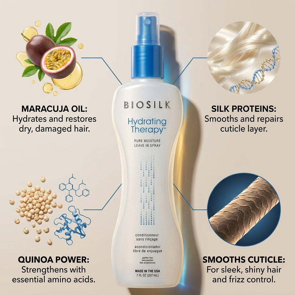 BIOSILK HYDRATING THERAPY PURE MOISTURE LEAVE IN SPRAY 207ML