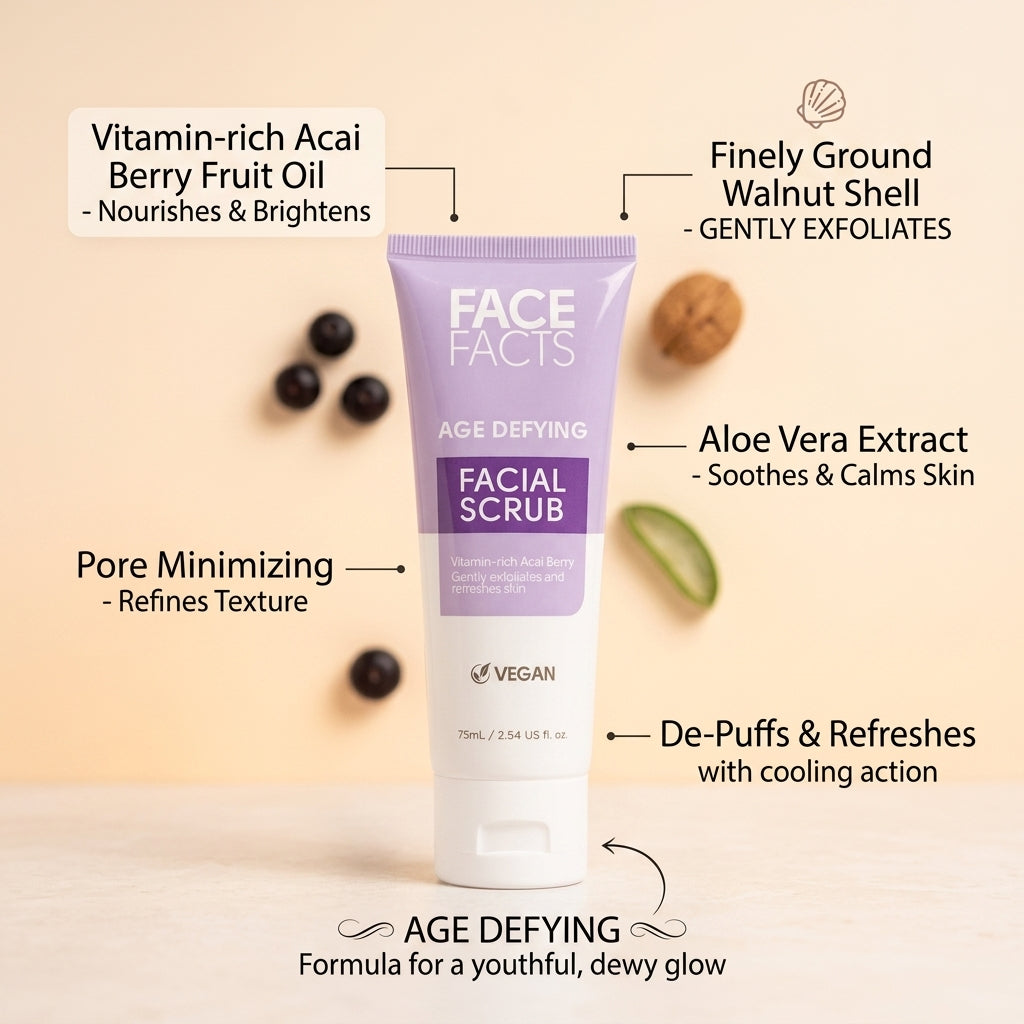 Face Facts Acai Berry Age Defying Facial Scrub 75ml