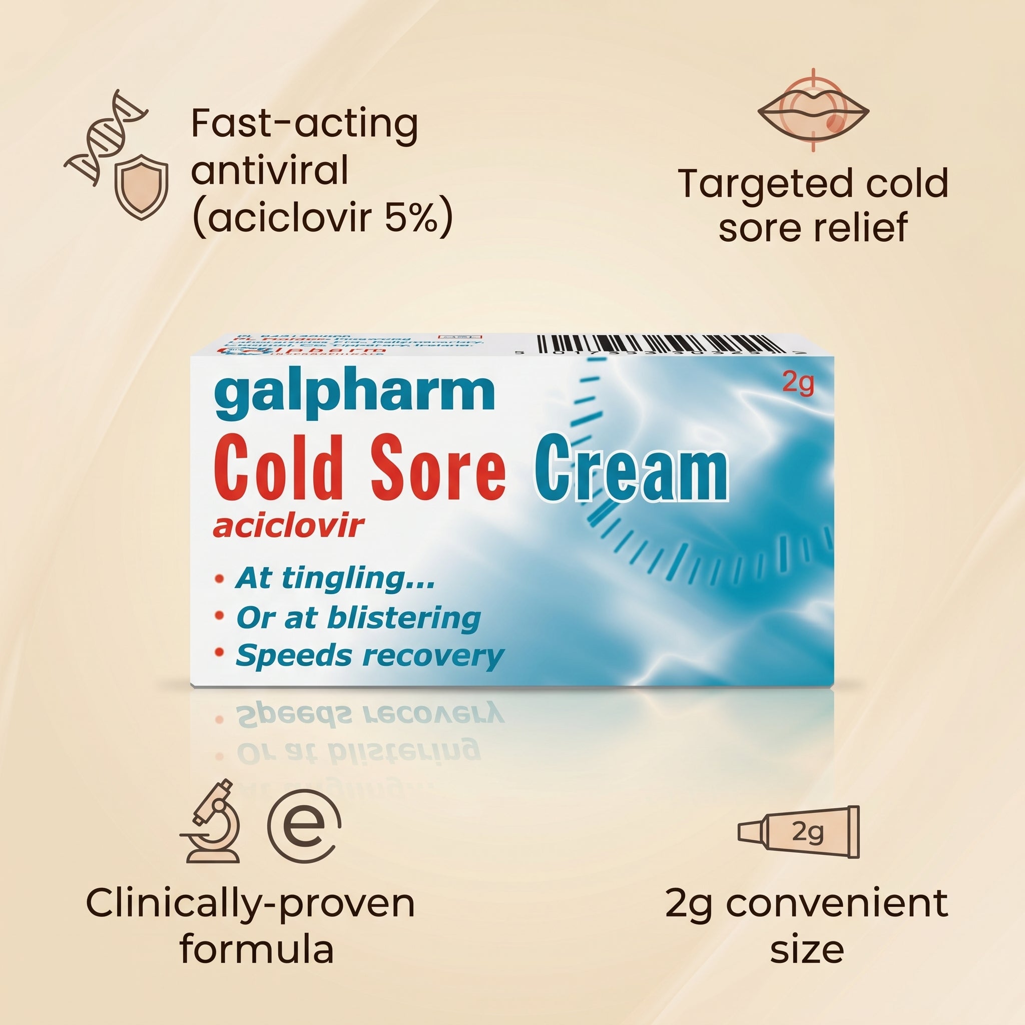Galpharm Cold Sore Cream 2g