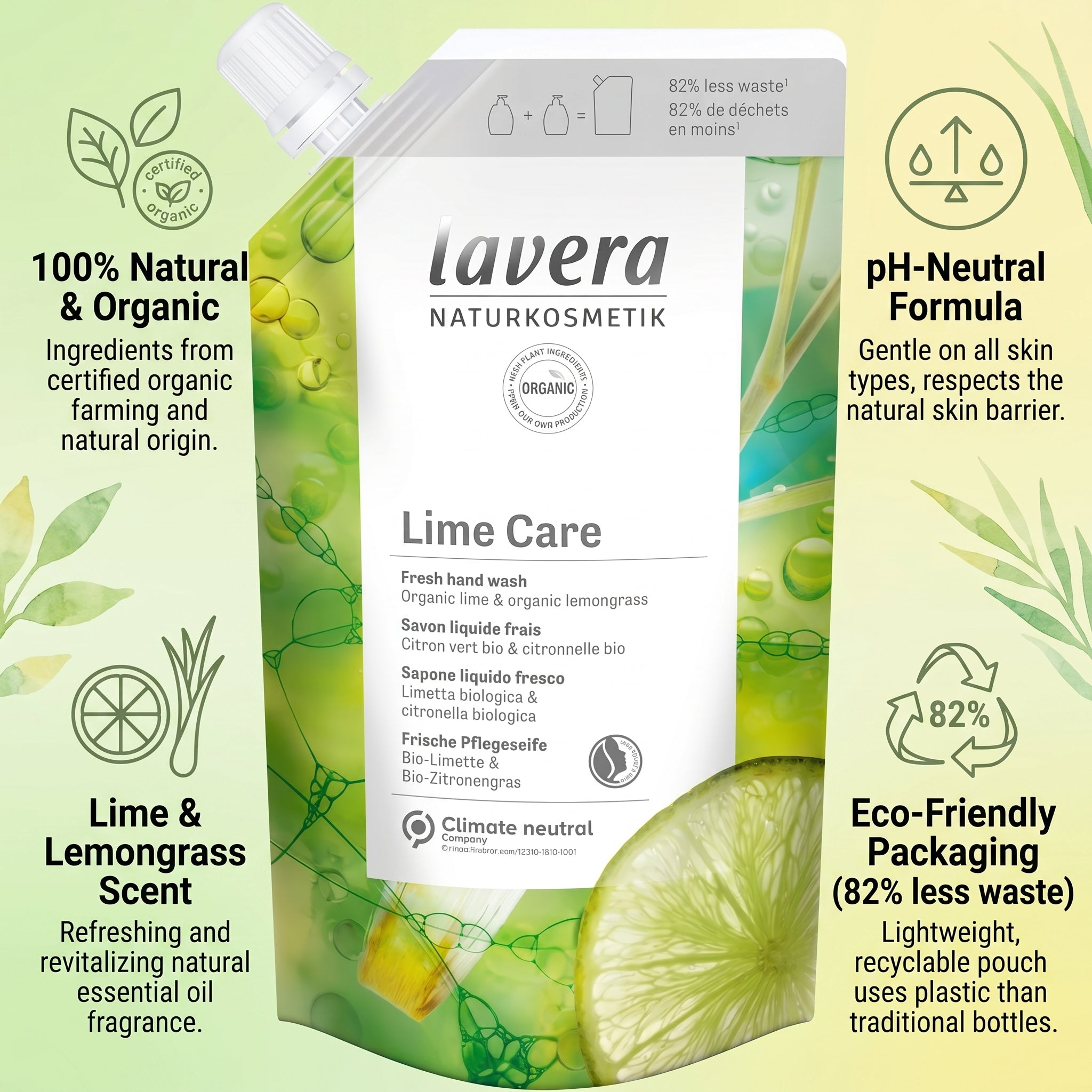 Lavera Lime Care Fresh Hand Wash 500ml