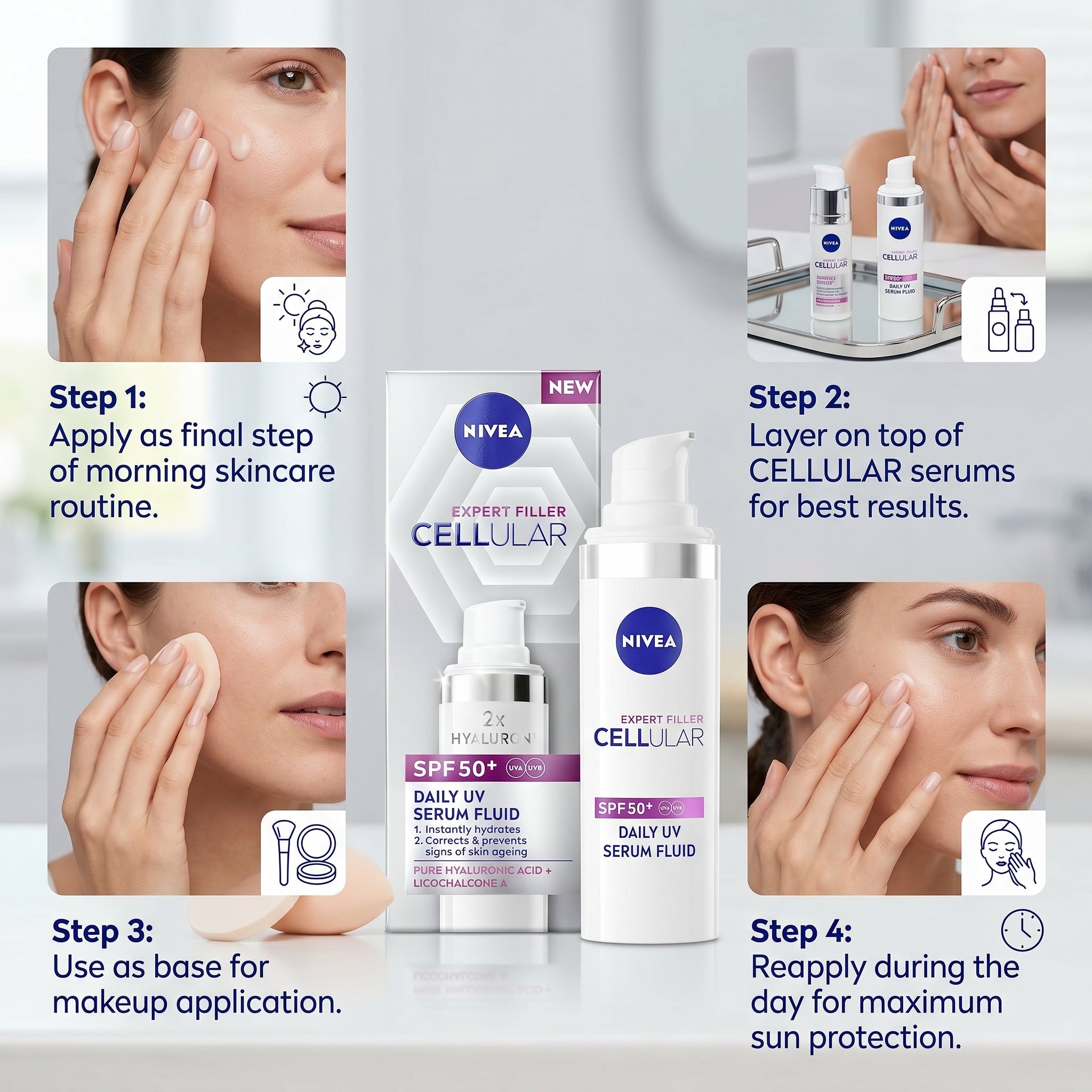 Nivea Expert Filler Cellular Daily UV Serum Fluid SPF50 30ml