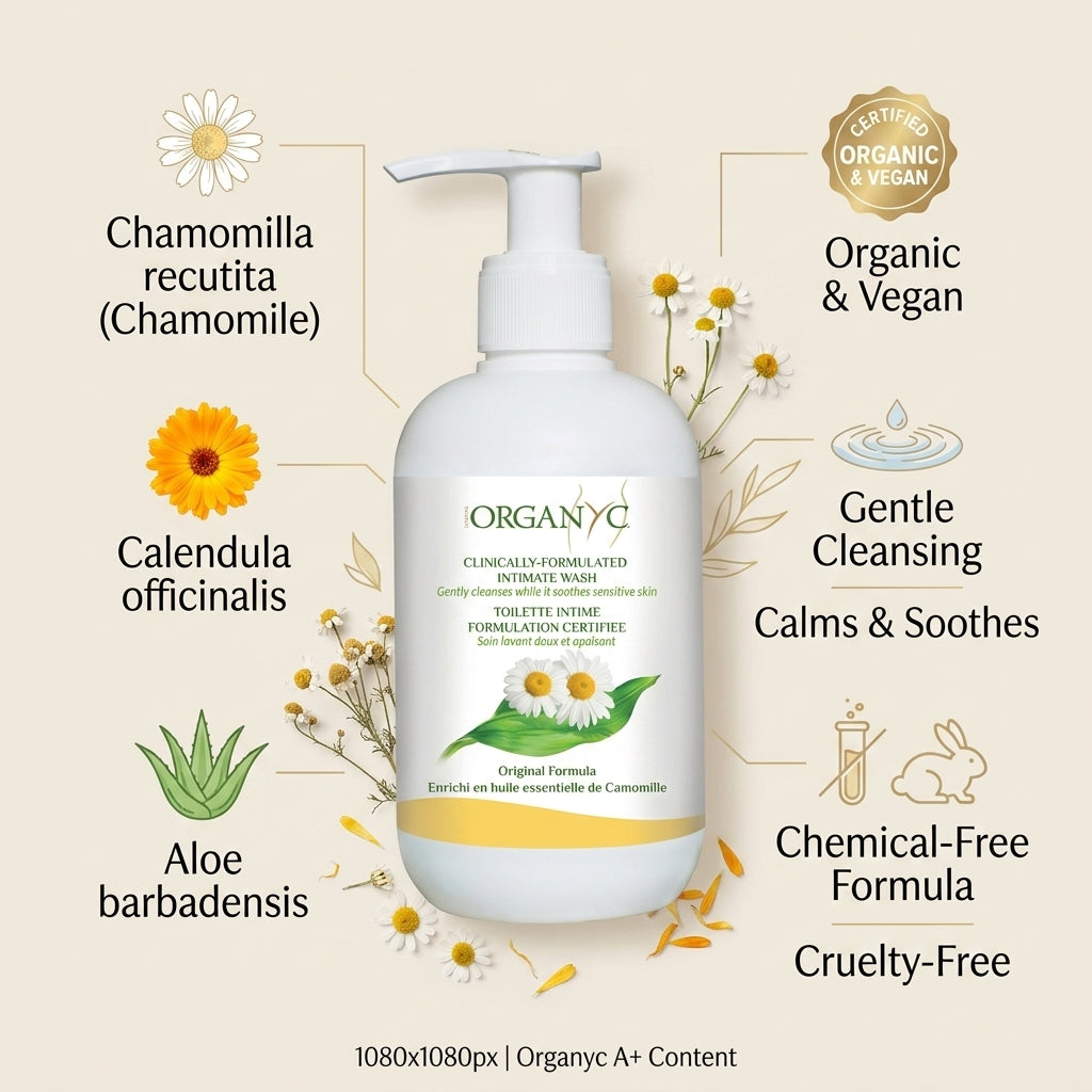 Organyc Feminine Intimate Wash With Chamomile, 250ml