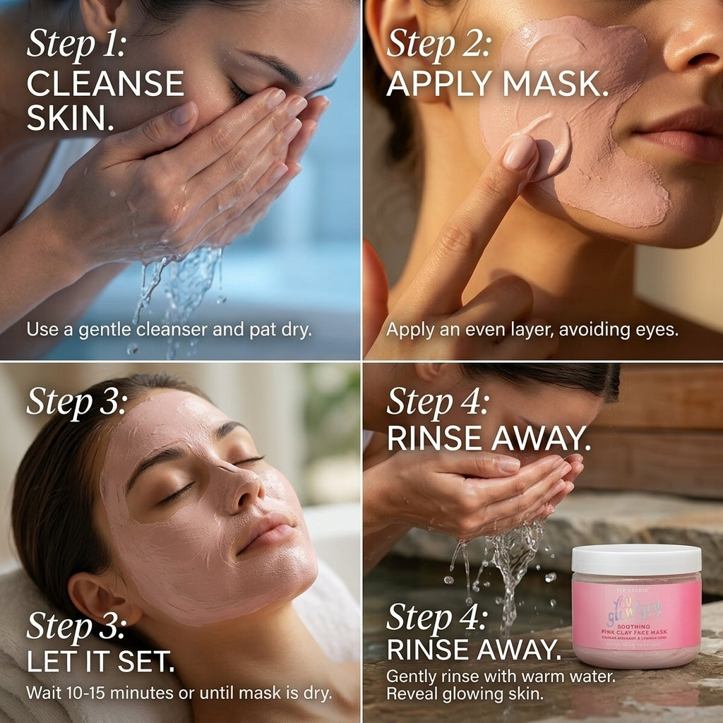 Yes Studio You Glow Girl Fragrance Soothing Pink Clay Face Mask 300g
