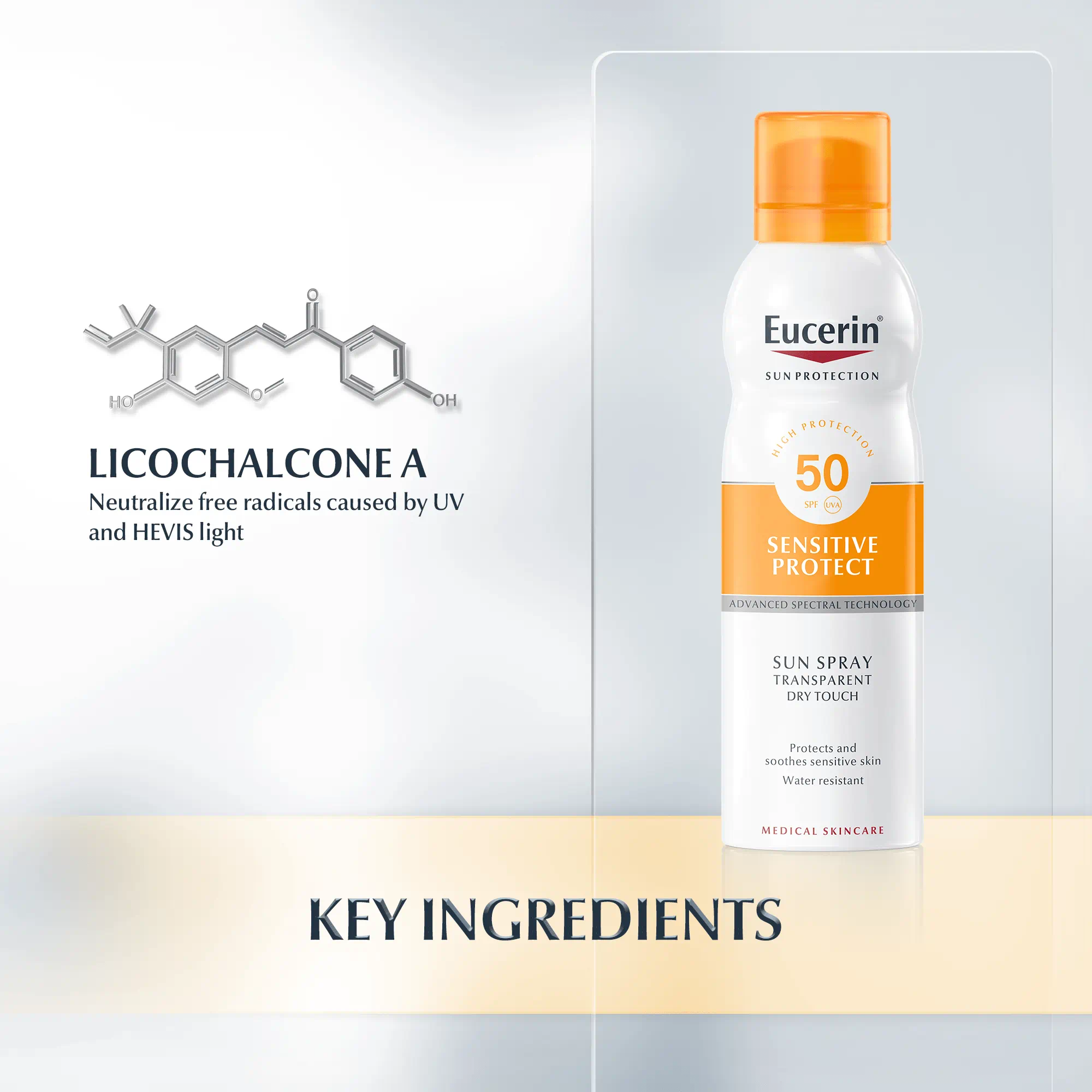 Eucerin transparent dry touch sun spray SPF50 (200ml)