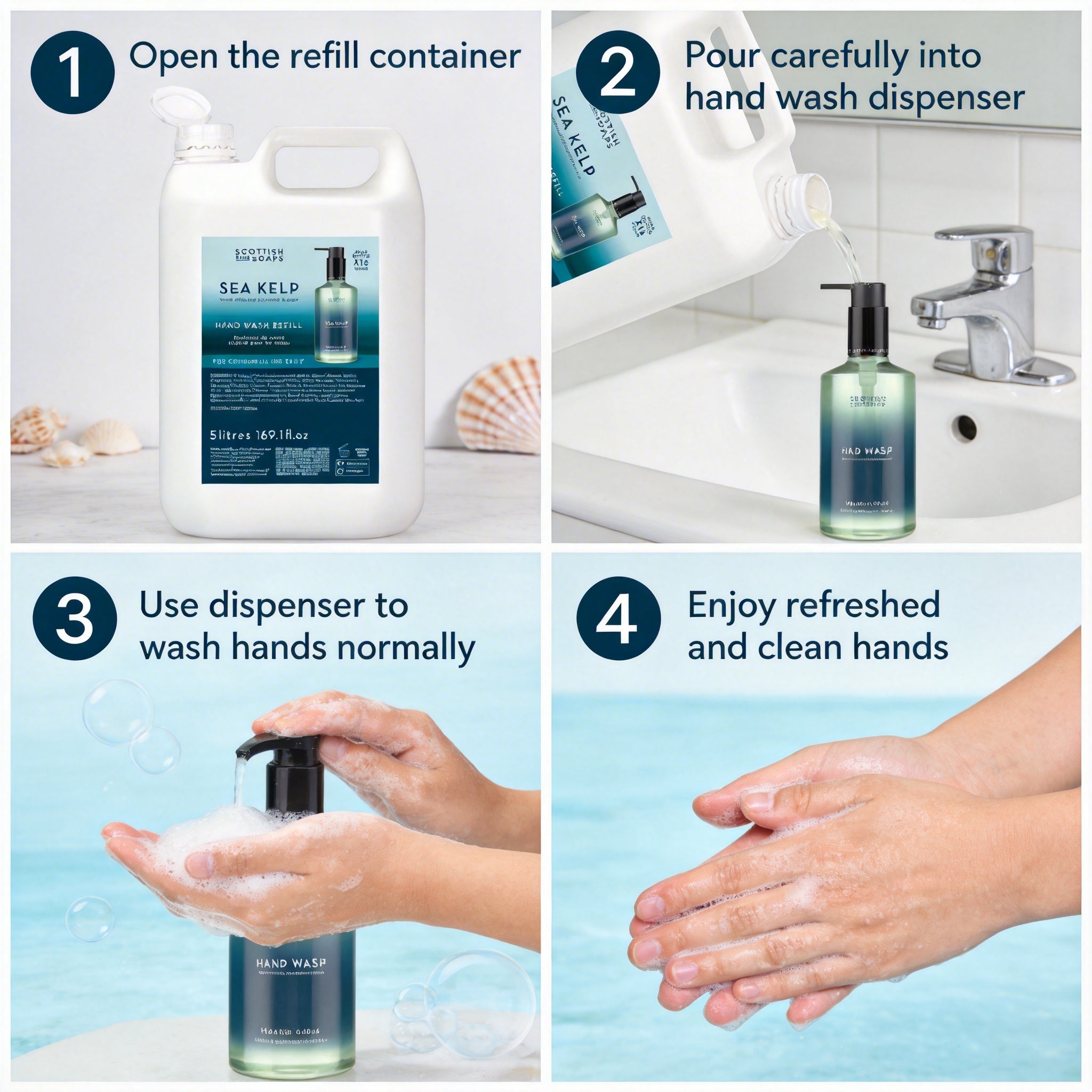 Scottish Fine Soaps Sea Kelp Hand Wash Bulk Refill 5000g