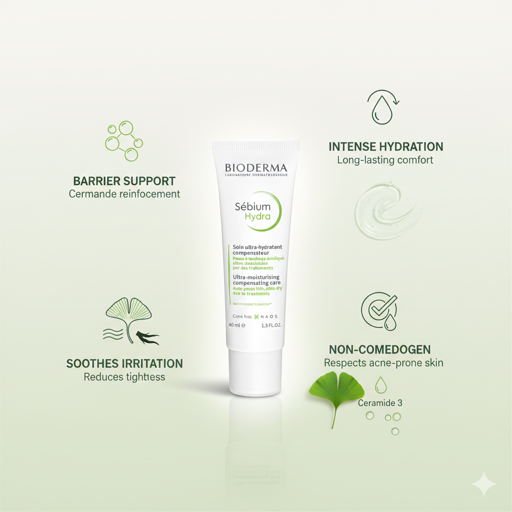 Bioderma Sebium Hydra Moisturising 40ml Cream