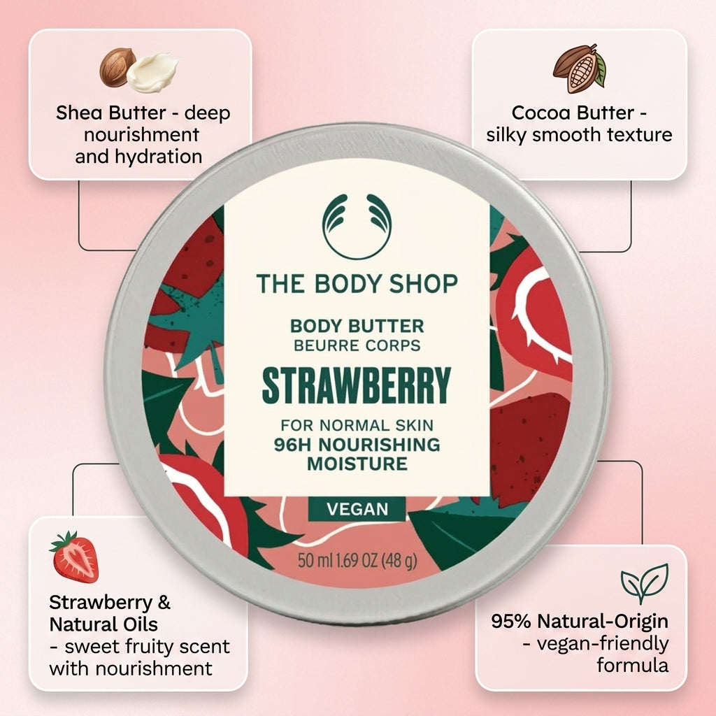 The Body Shop Body Butter Strawberry 50ml