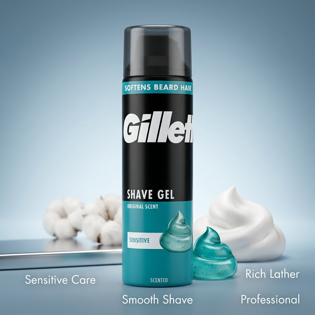 Gillette Classic Shave Gel Sensitive Skin 200ml