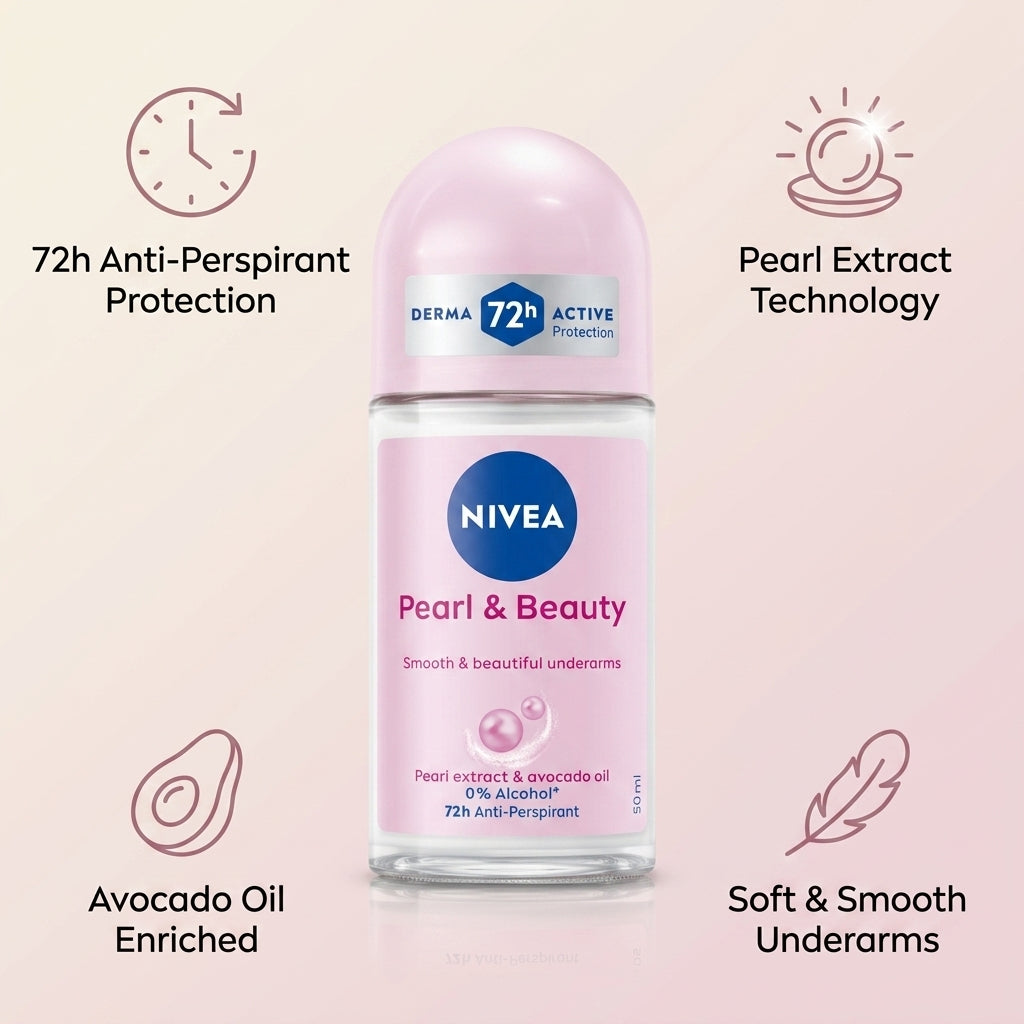 Nivea Pearl & Beauty Anti-Perspirant Roll-On 50ml