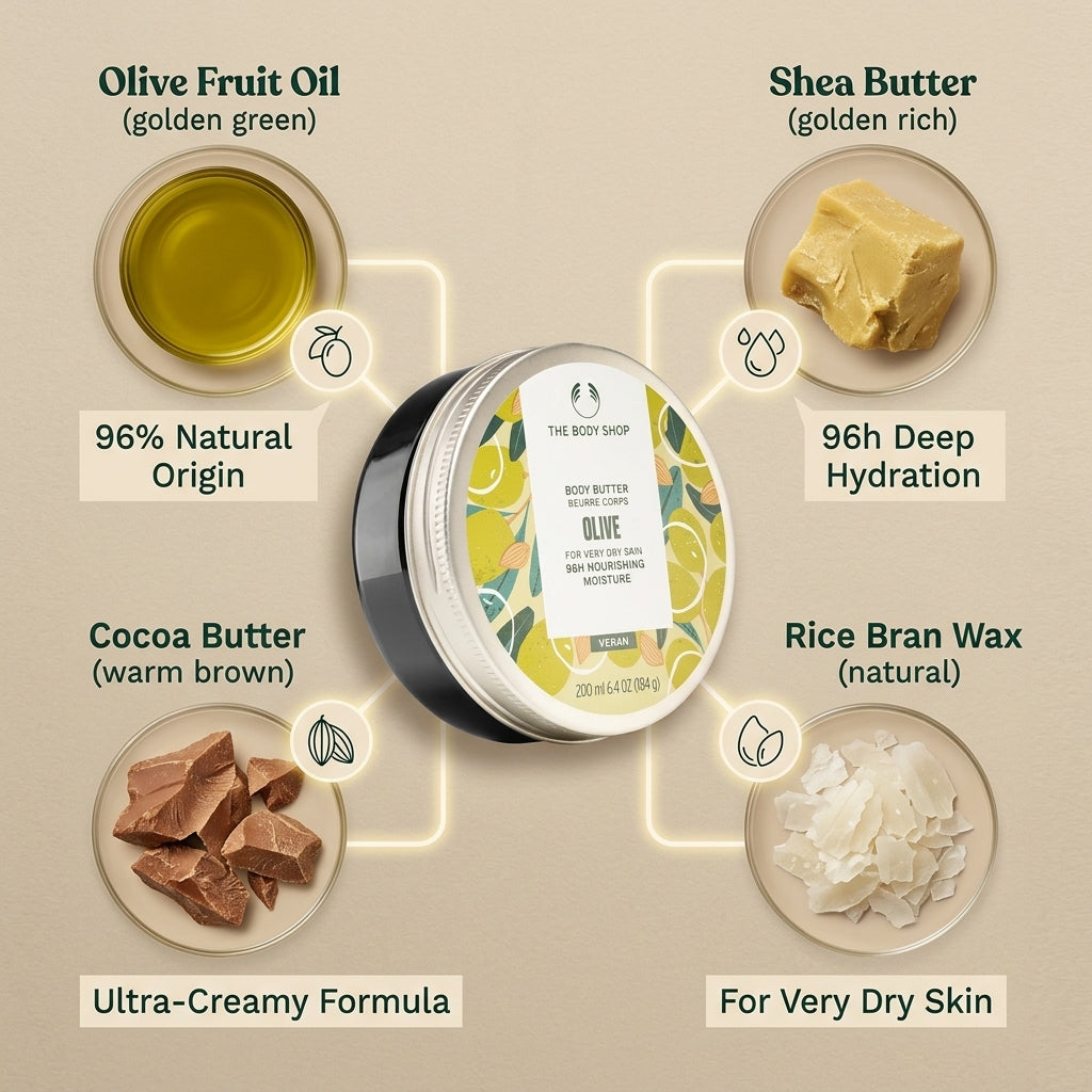 The Body Shop Olive Body Butter 96h Nourishing Moisture 200ml