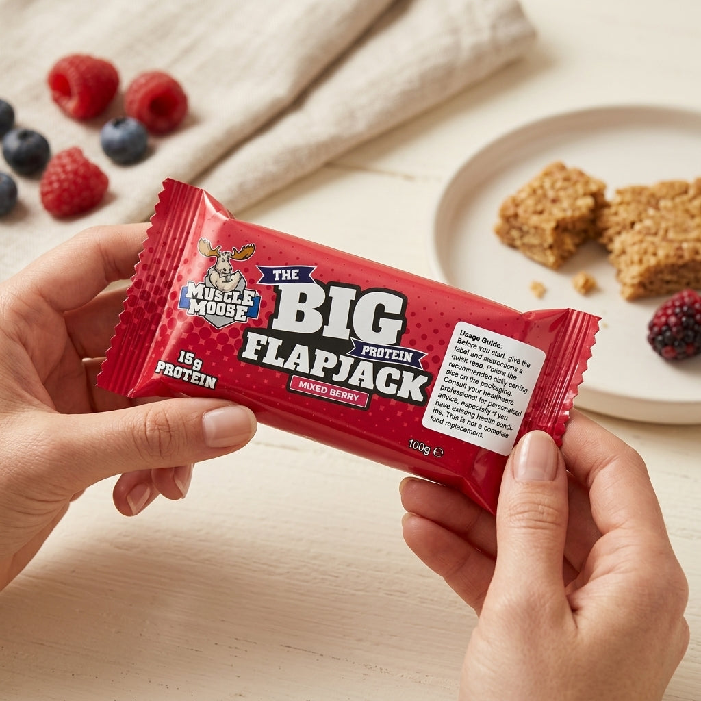 Muscle Moose Big Protein Flapjack Mixed Berry 100g