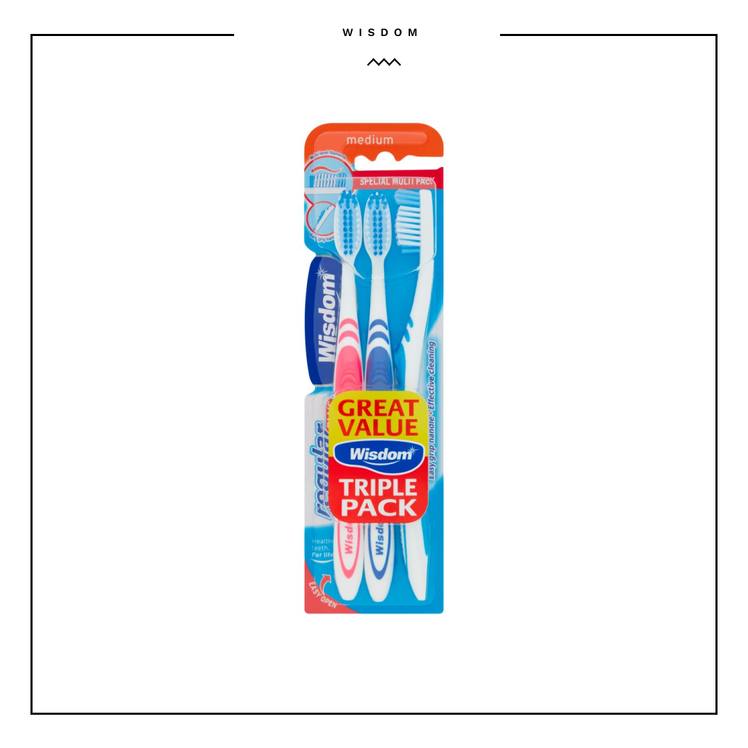 Wisdom 3 Medium Regular Plus Toothbrushes